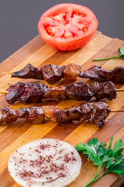 istock Grilled Liver Serving On a Wood Plate 524472941