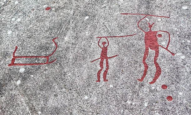 istock Rock carvings at Vitlycke museum, Sweden 524473951