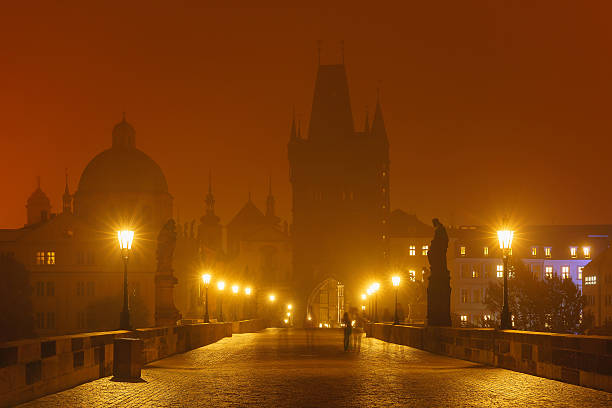 istock Charles Bridge in Prague (Czech Republic) at night lighting 524476237