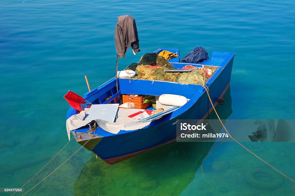 Boat. Monopoli. Puglia. Italy. Commercial Dock Stock Photo