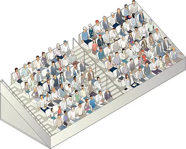 Vector illustration of Grandstand Illustration