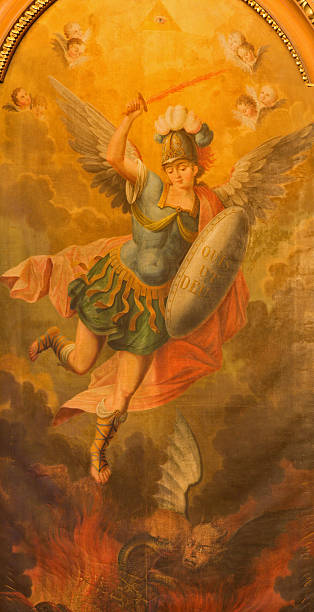 istock Trnava - The paint of archangel Michael 524479563