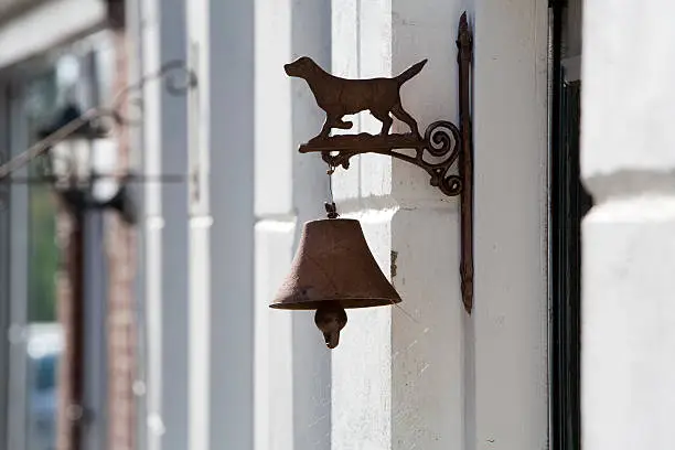 Spider web on a antique door bell