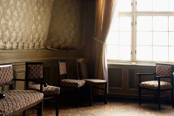istock room with chairs and  big white window 524510815