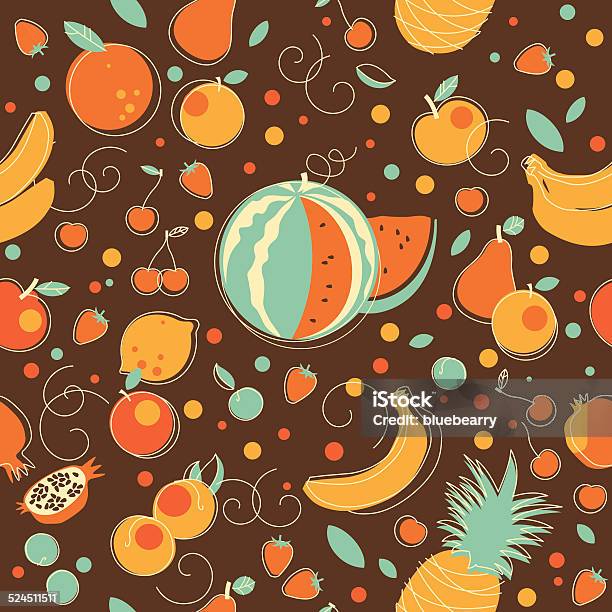 Fruit Seamless Background Stock Illustration - Download Image Now - Apple - Fruit, Art, Art And Craft