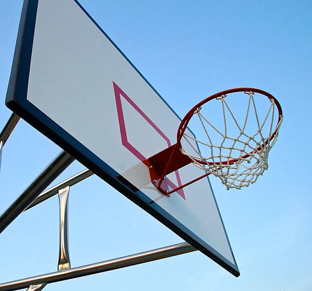 istock Basketball hoop with net 524511779