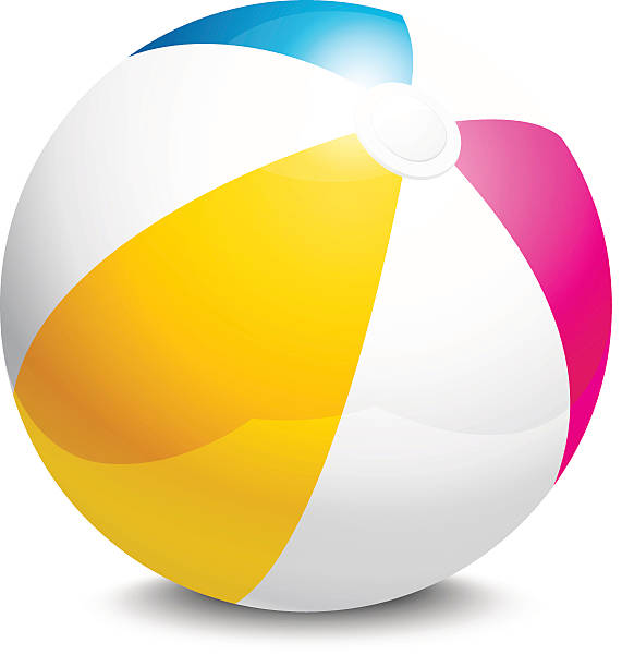 ilustrações de stock, clip art, desenhos animados e ícones de bola de praia - beach ball beach ball vector