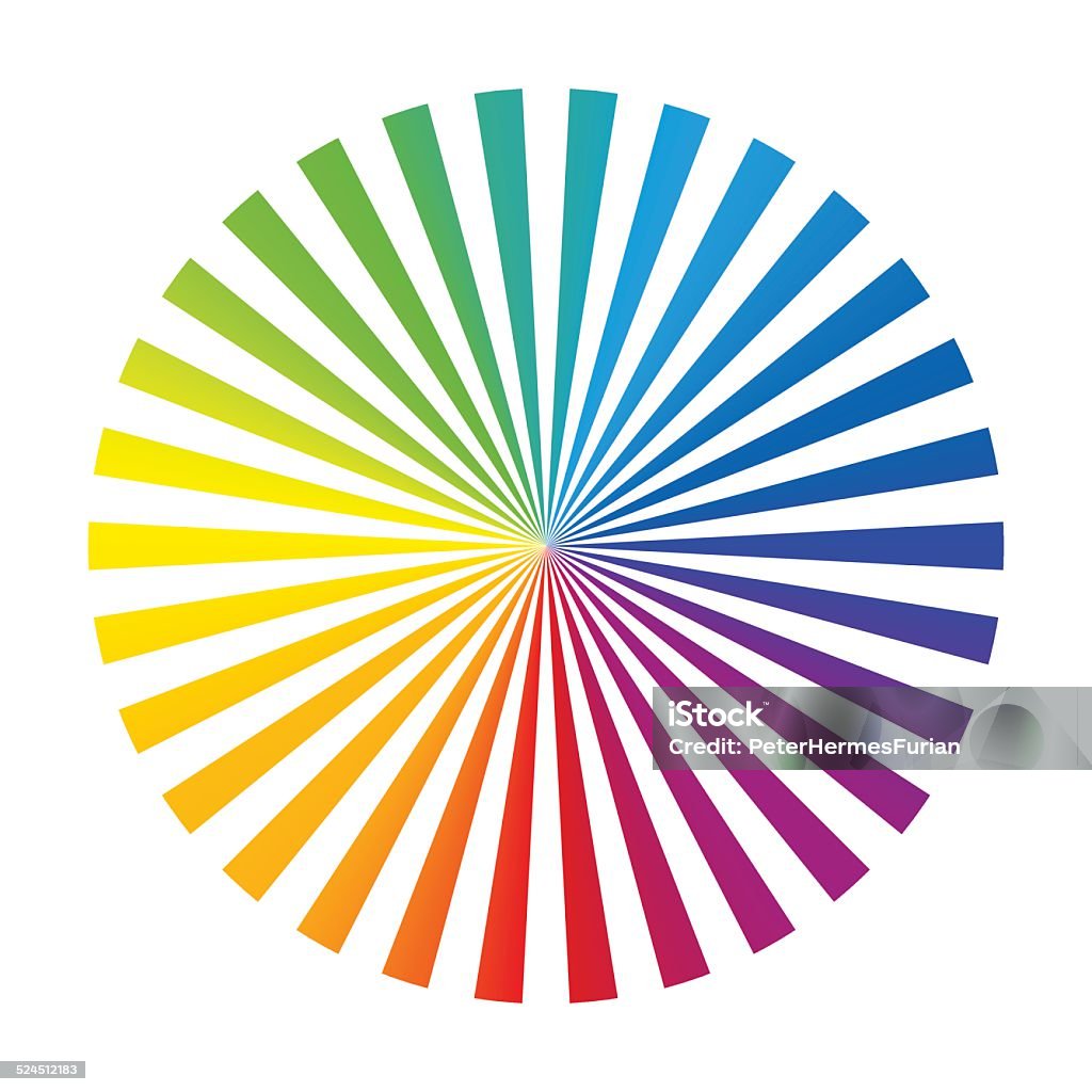 Strip Color Wheel Rainbow Color Wheel Ink Stripes White Stock Illustration - Download ...