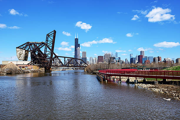 istock St. Charles Airline Bridge and Chicago Skyline 524512629