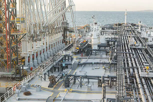 Tanker is discharging to the oil terminal in UAE