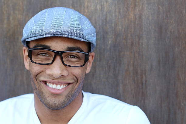 Mixed Race Businessman Outside Office with copy space on the left.