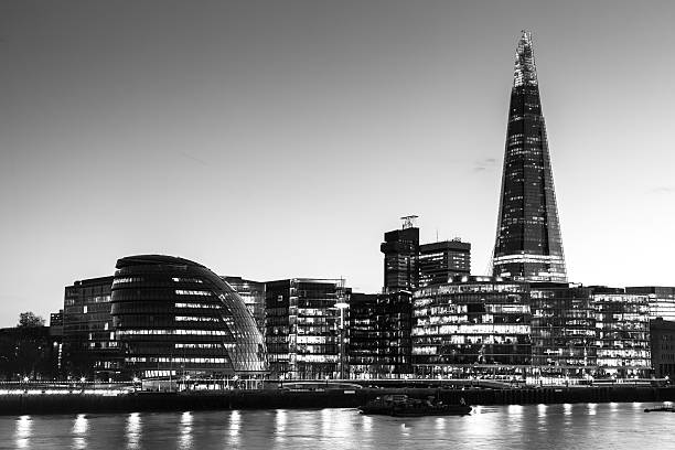 istock London town in black and white colors. 524526290