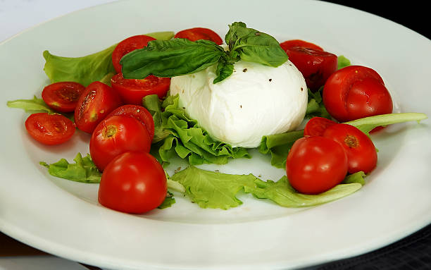 istock Fresh tomatoes and cheese salad with mozzarella 524531138