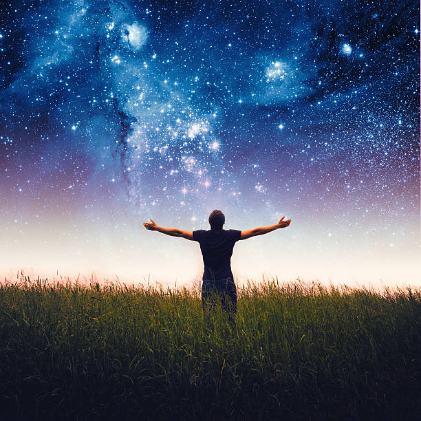 istock Man silhouette . Elements of this image furnished by NASA 524533030