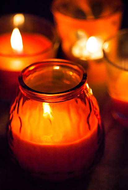 istock Candles on table in the evening 524535627
