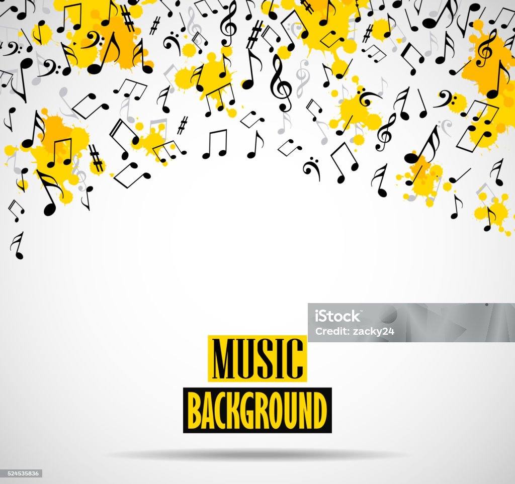 Basic Musical Background Abstract Musical Background With Notes Stock Illustration - Download ...
