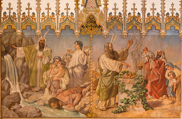 istock Moses gets water from rock and offer of firstborns 524536185