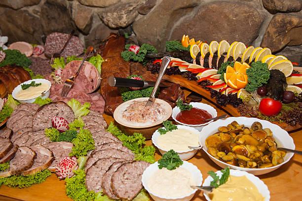 istock Lot of food on the table 524536433