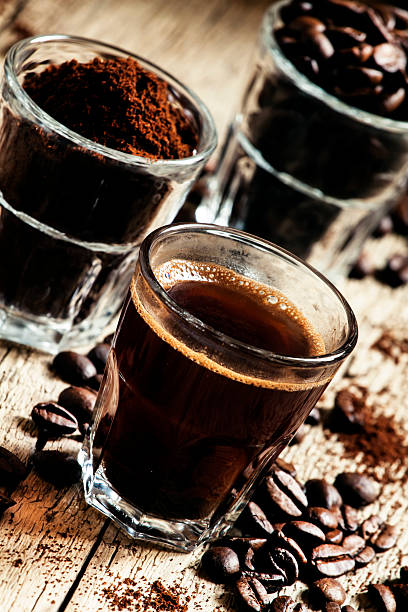istock Black espresso coffee and ingredients for cooking 524536540