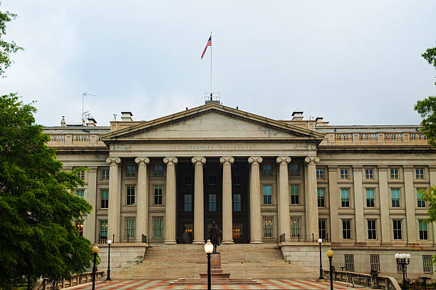 istock The treasury department building in Washington, DC 524536747