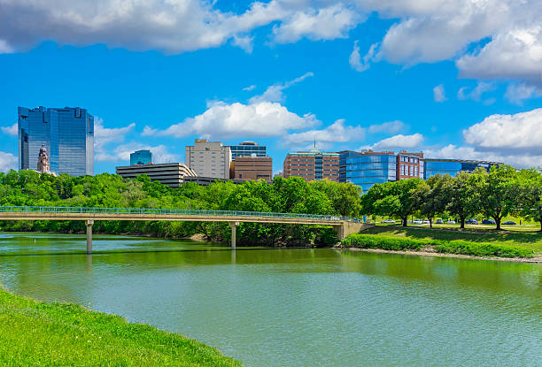 istock Fort Worth skyline cityscape with spring foliage,TX (P) 524538024