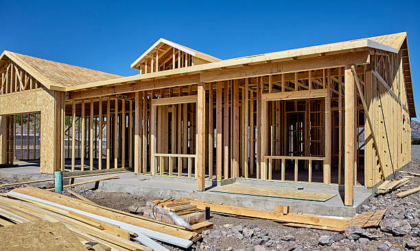 istock New housing carpentry wood frame construction industry 524538760
