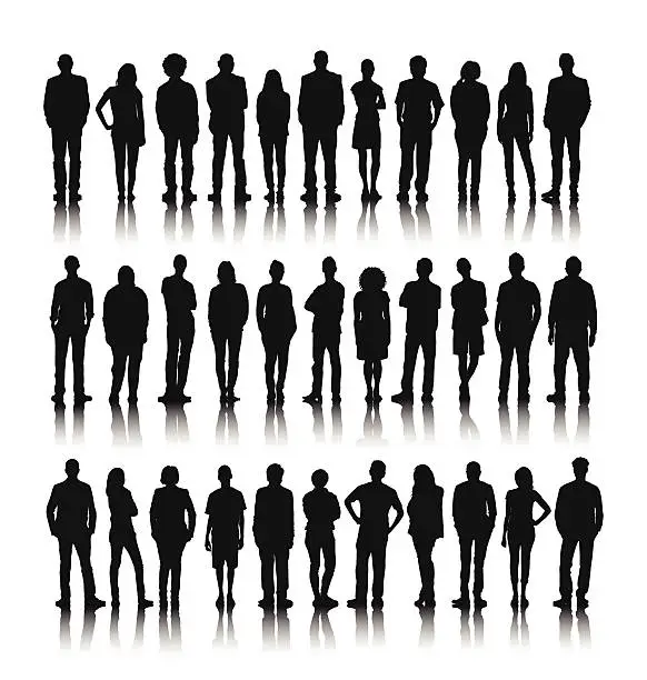 Vector illustration of Vector of Group of World People Standing