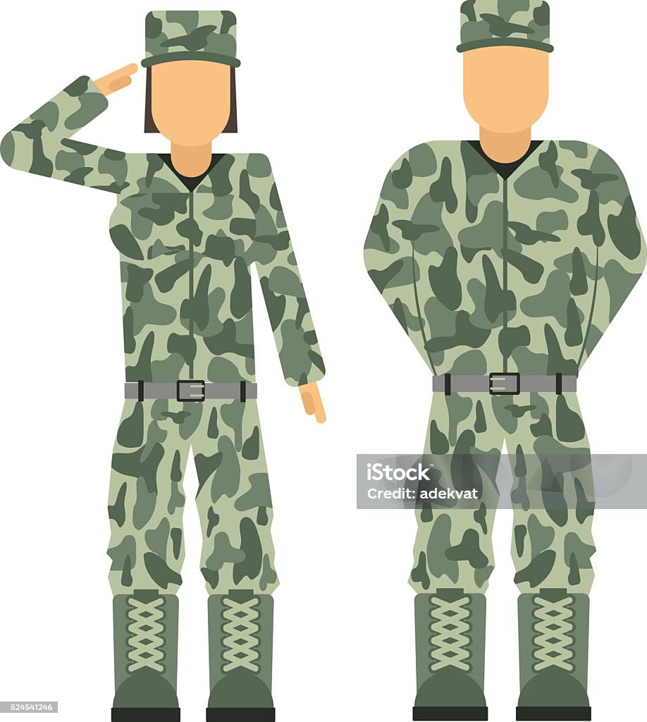 Military people soldier in uniform avatar character set isolated vector Military people soldier in uniform avatar character set isolated vector illustration. Military army uniform soldier people and camouflage cloth military people. Usa veteran adult military people. Adult stock vector