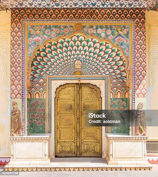 Old Closed Gate Stock Photo - Download Image Now - Jaipur, Fort, Door