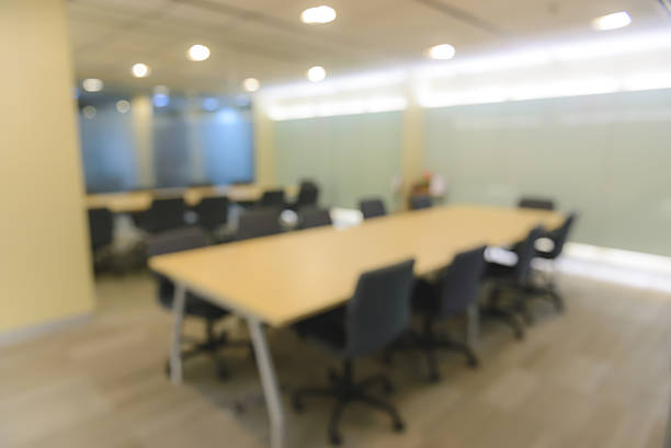 istock Abstract blurred image of empty meeting room 524543332
