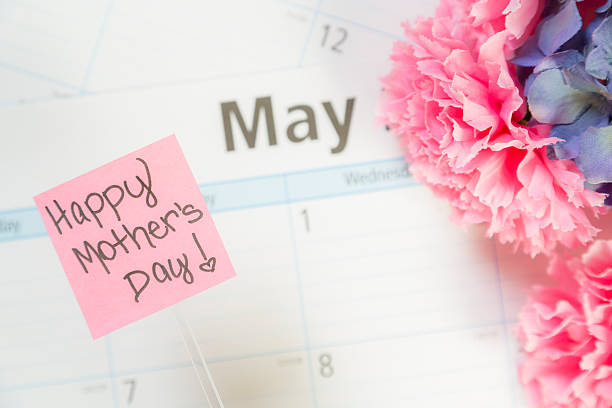 istock Holidays:  Flowers on May calendar.  Happy Mother's Day! 524543342