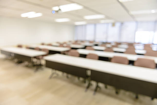 istock Abstract blurred image of empty meeting room 524543382