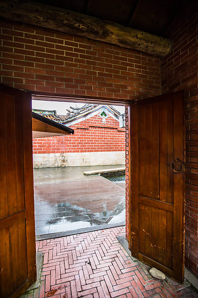 Door and Temple stock photo