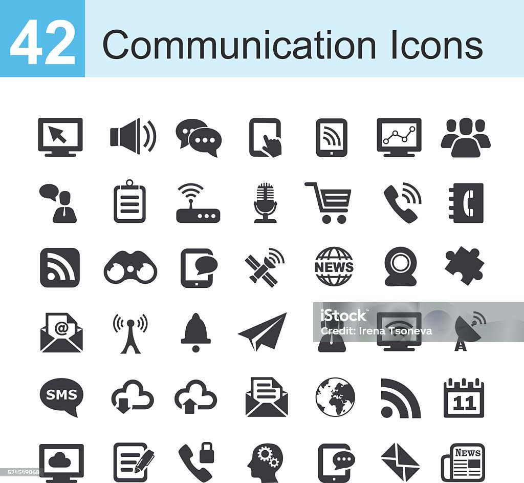 Communication Icons Vector illustration of communication icons.  Icon Symbol stock vector