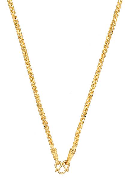 istock luxury golden necklace with pendant 524550950