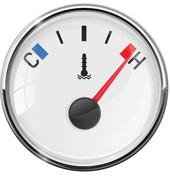 Car Temperature Gauge Thermometer Stock Illustration - Download Image Now -  Car, Cold Temperature, Gauge - iStock