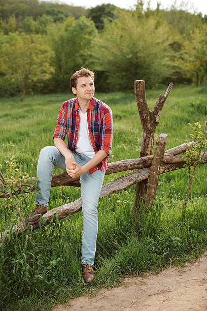 istock Handsome Man against green nature background 524551152