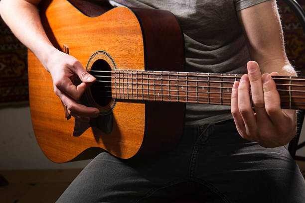 istock Musician playing on acoustic guitar 524552764