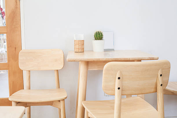 istock Tables and chairs at intdoors 524552846