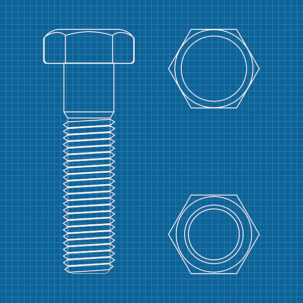 illustrations, cliparts, dessins animés et icônes de vis boulon - work tool bolt nut symbol