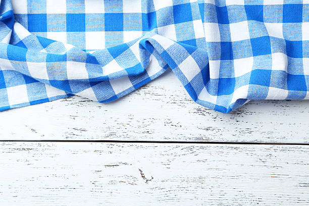 istock Napkin on wooden table, close up 524554070