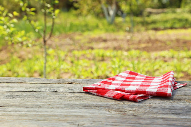 istock Napkin on grey wooden background 524554570
