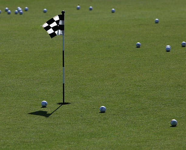 Golf flag stock photo