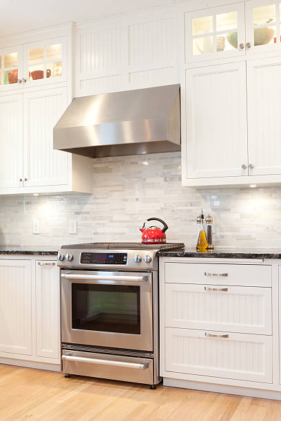 istock Contrmporary Kitchen Design Stove and Vent hood 524578777