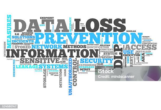 Word Cloud Data Loss Prevention Stock Photo - Download Image Now - Data, Loss, Surveillance