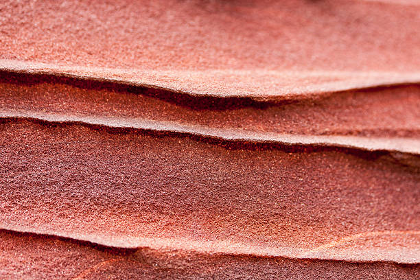 Sand Layers Arizona sandstone close up. Horizontal image showing the detail and texture of red sand formation in Arizona. the wave arizona stock pictures, royalty-free photos & images