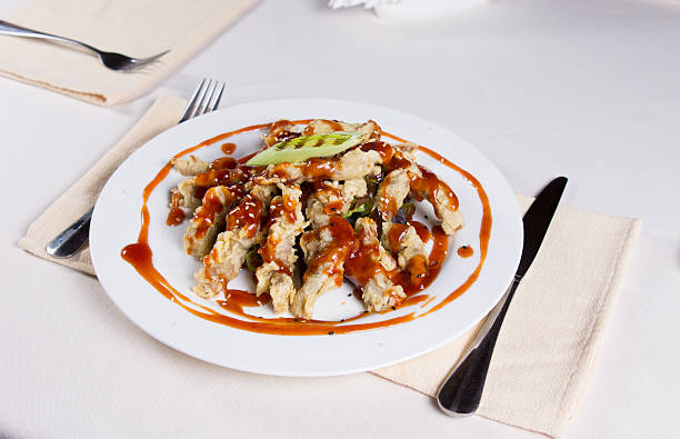 istock Tempura Dish with Sauce at Place Setting 524582205