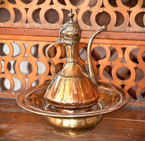 istock Typical vintage metal teapots, Gjirokaster, Albania. 524583197