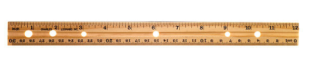 istock School and Office Supplies: Wooden Ruler on White Background 524620153