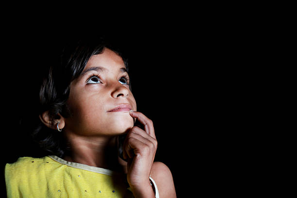 istock Little Indian Girl Smiling Portrait 524621105